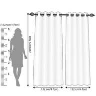 Fabrahome Light Filtering 7 Ft Rectangular Jute Fabric Curtain ( Beige ) - WoodenTwist