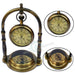 Vintage Brass Compass Antique Clock - WoodenTwist