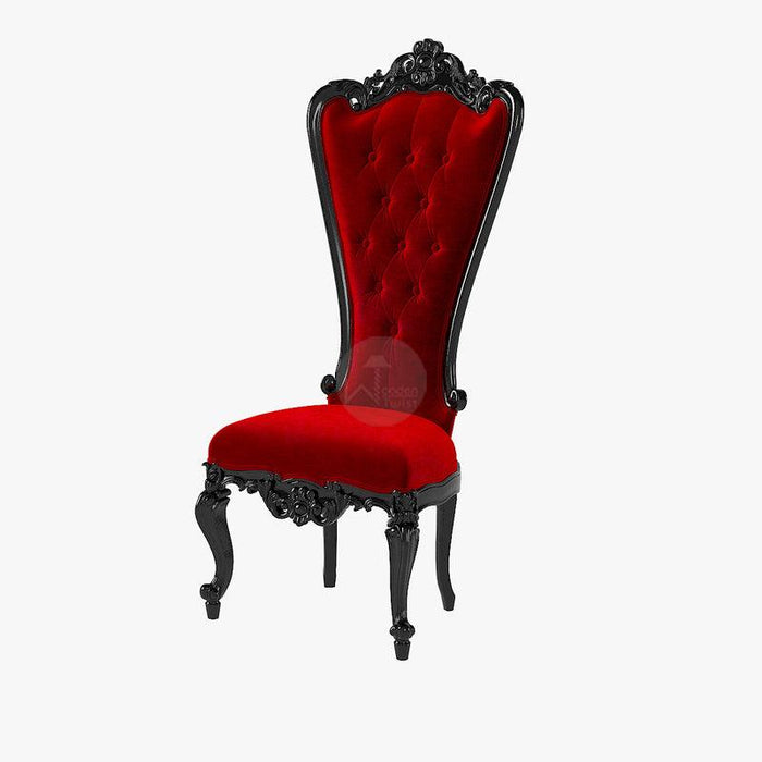 Luxurious High Back Maharaja Chair (Black) - WoodenTwist