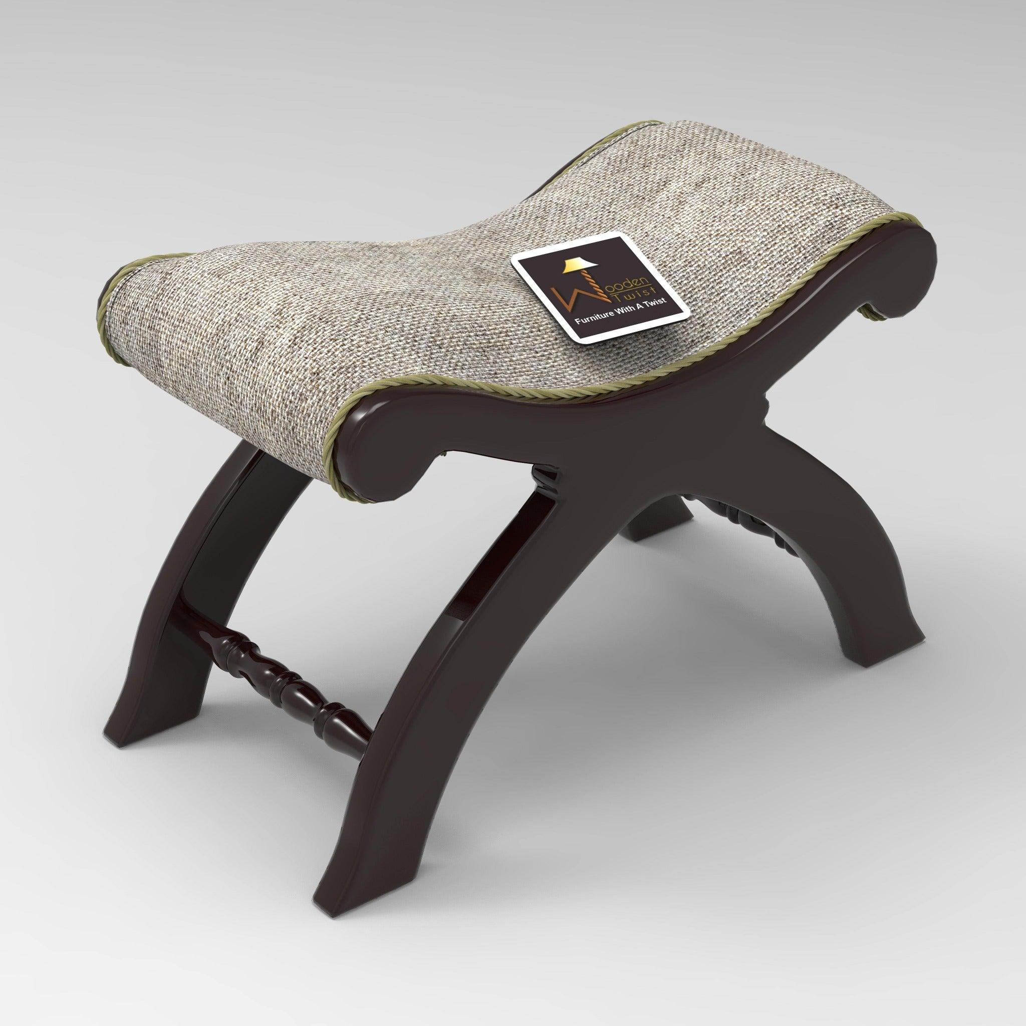 Snooze Acacia Wood Ottoman Stool as home furniture accent