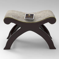 Snooze Acacia Wood Ottoman Stool used as office stool
