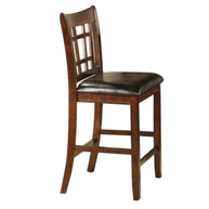 Handmade Counter Height Dining Table Set with Comfort Leatherette Chairs - WoodenTwist