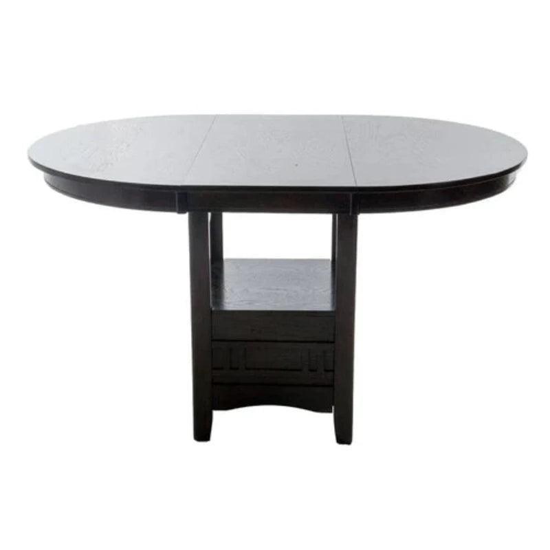 Handmade Counter Height Dining Table Set with Comfort Leatherette Chairs - WoodenTwist