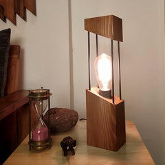 Diagon Wood and Metal Table Lamp - WoodenTwist