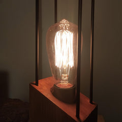 Diagon Wood and Metal Table Lamp - WoodenTwist