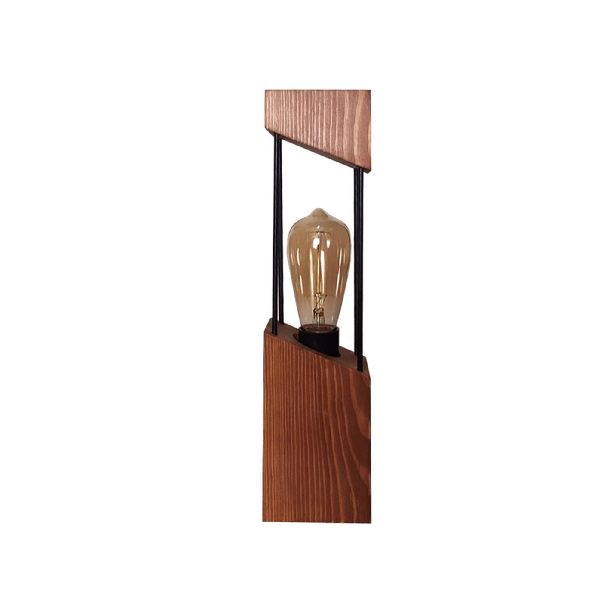 Diagon Wood and Metal Table Lamp - WoodenTwist