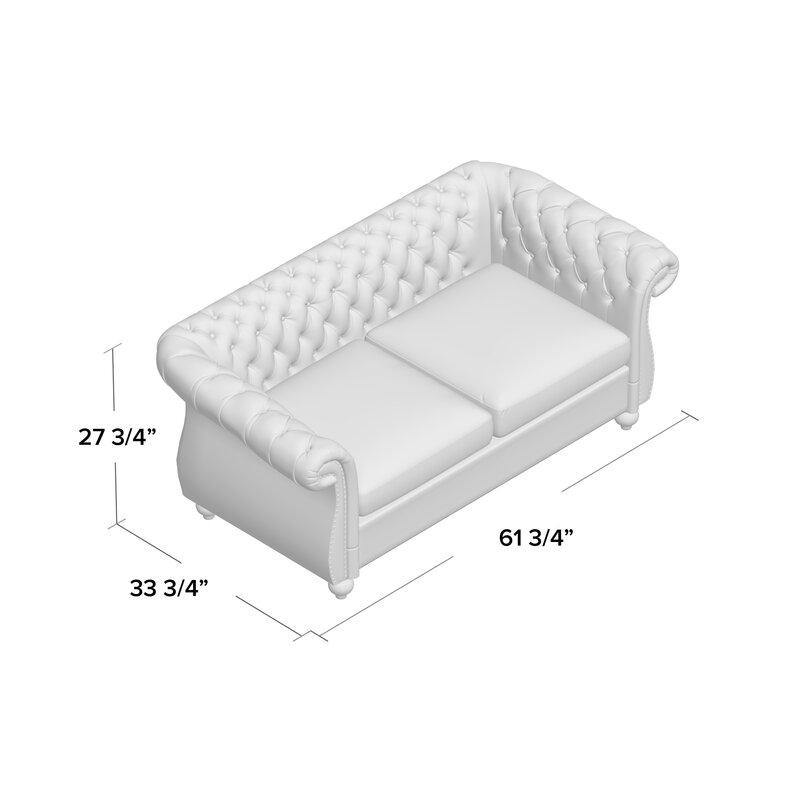 Regal Premium Flared Arm Loveseat - WoodenTwist