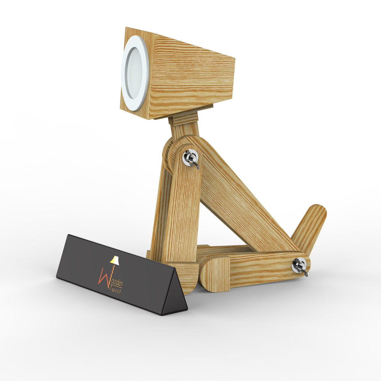 Wooden Dog Shaped LED Lamp (Pinewood) - WoodenTwist