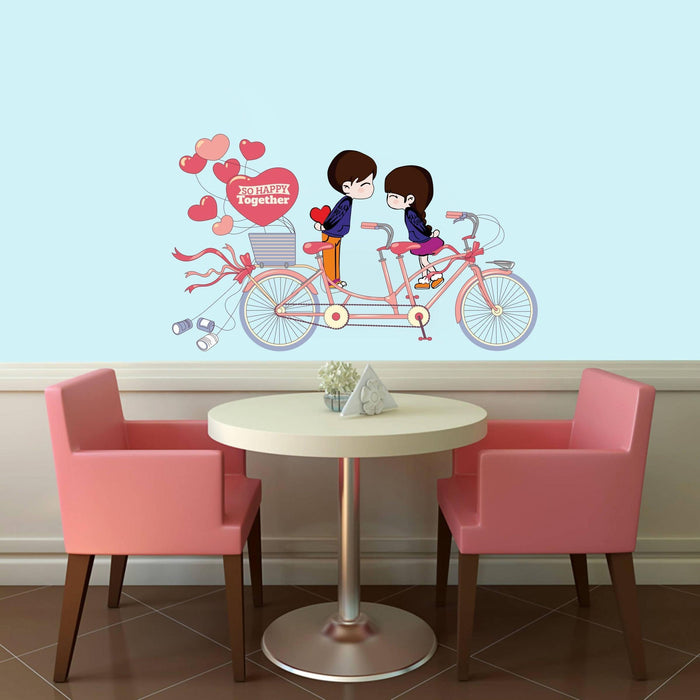 Cute Couple Wall Sticker for Home décor - WoodenTwist
