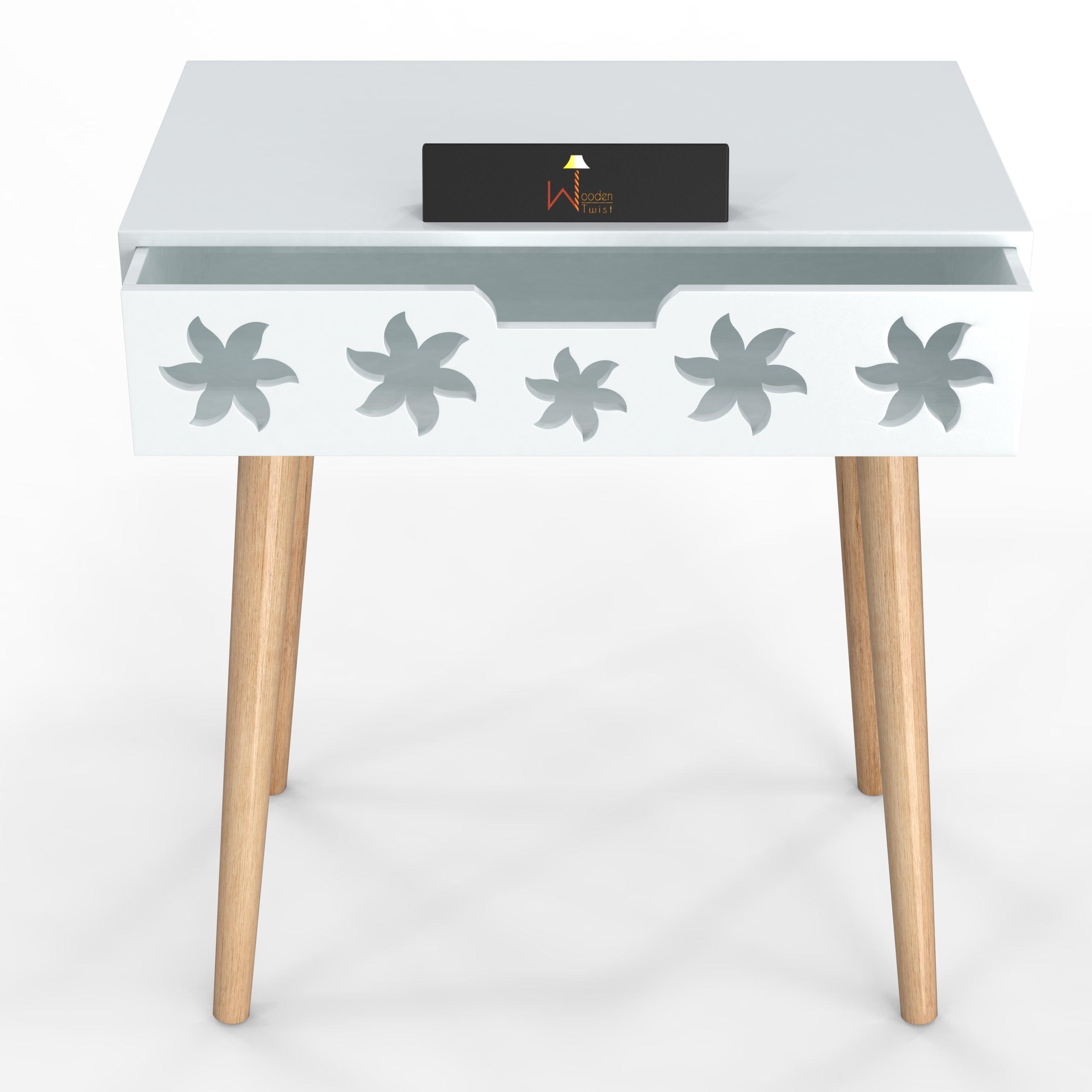 Estrella Wooden Bedside Table With Storage Drawer Nightstand - WoodenTwist