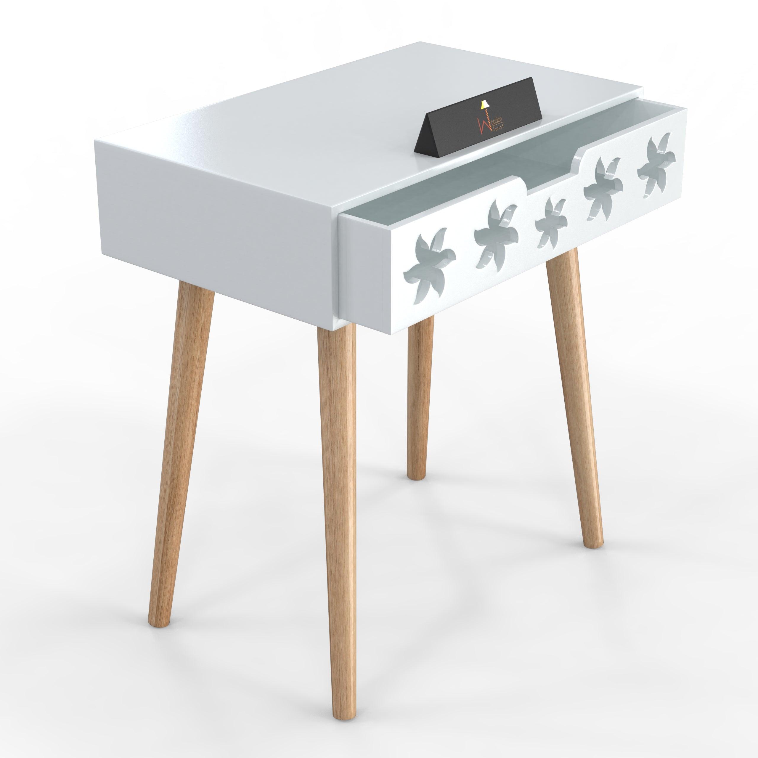 Estrella Wooden Bedside Table With Storage Drawer Nightstand - WoodenTwist