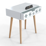 Estrella Wooden Bedside Table With Storage Drawer Nightstand - WoodenTwist