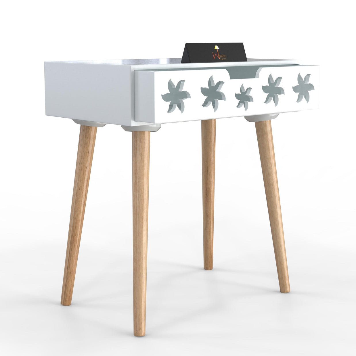 Estrella Wooden Bedside Table With Storage Drawer Nightstand - WoodenTwist