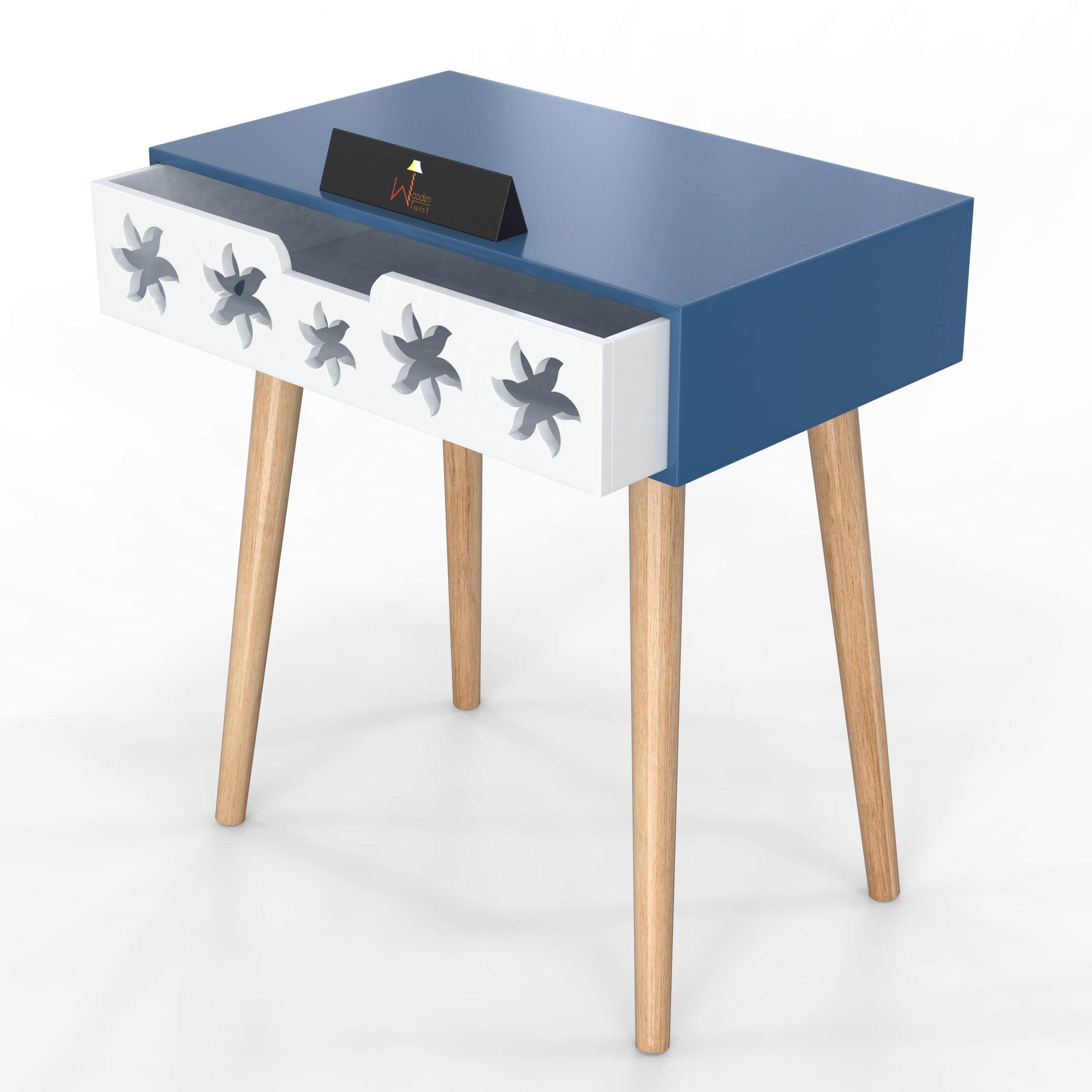 Estrella Wooden Bedside Table With Storage Drawer Nightstand - WoodenTwist