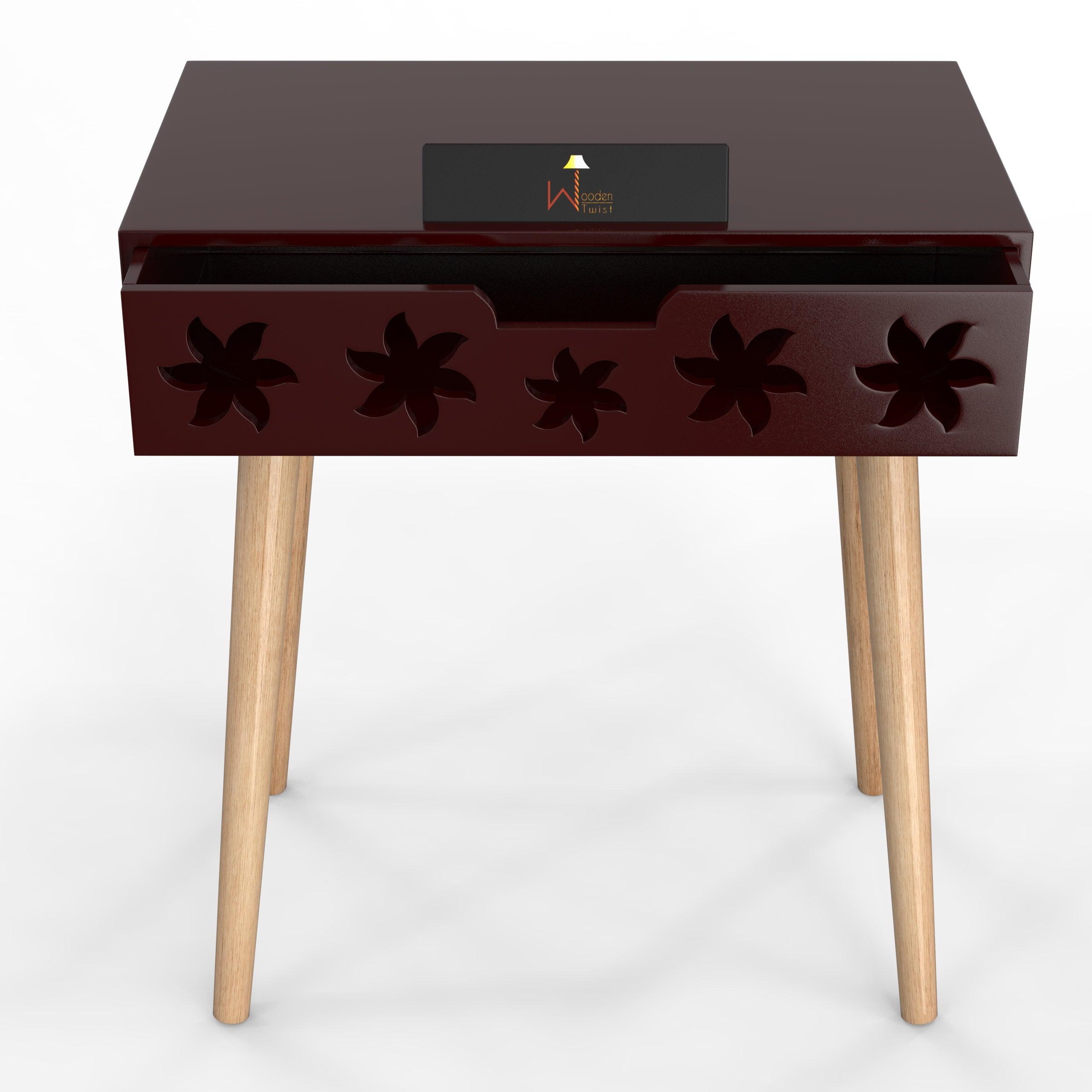 Estrella Wooden Bedside Table With Storage Drawer Nightstand - WoodenTwist