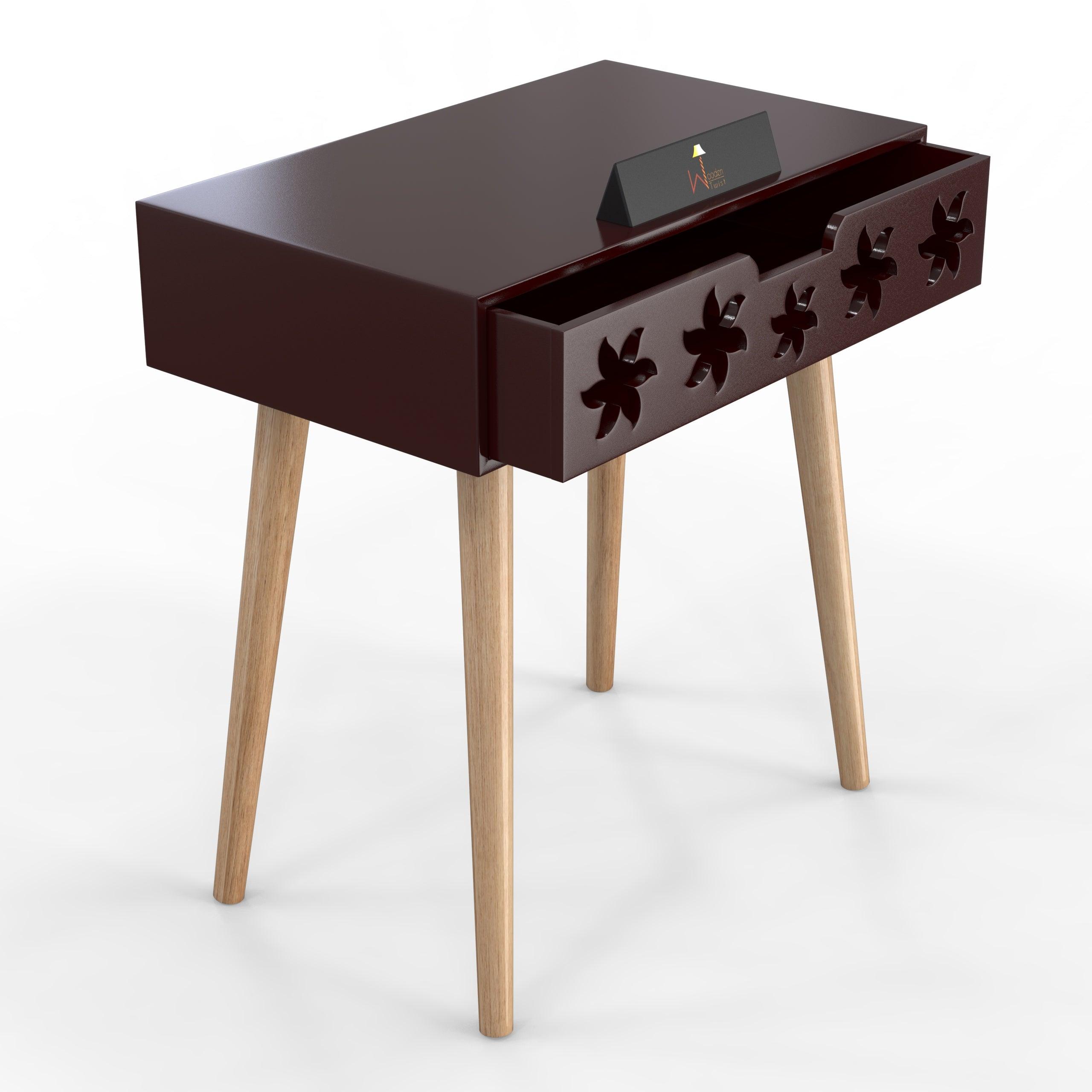 Estrella Wooden Bedside Table With Storage Drawer Nightstand - WoodenTwist