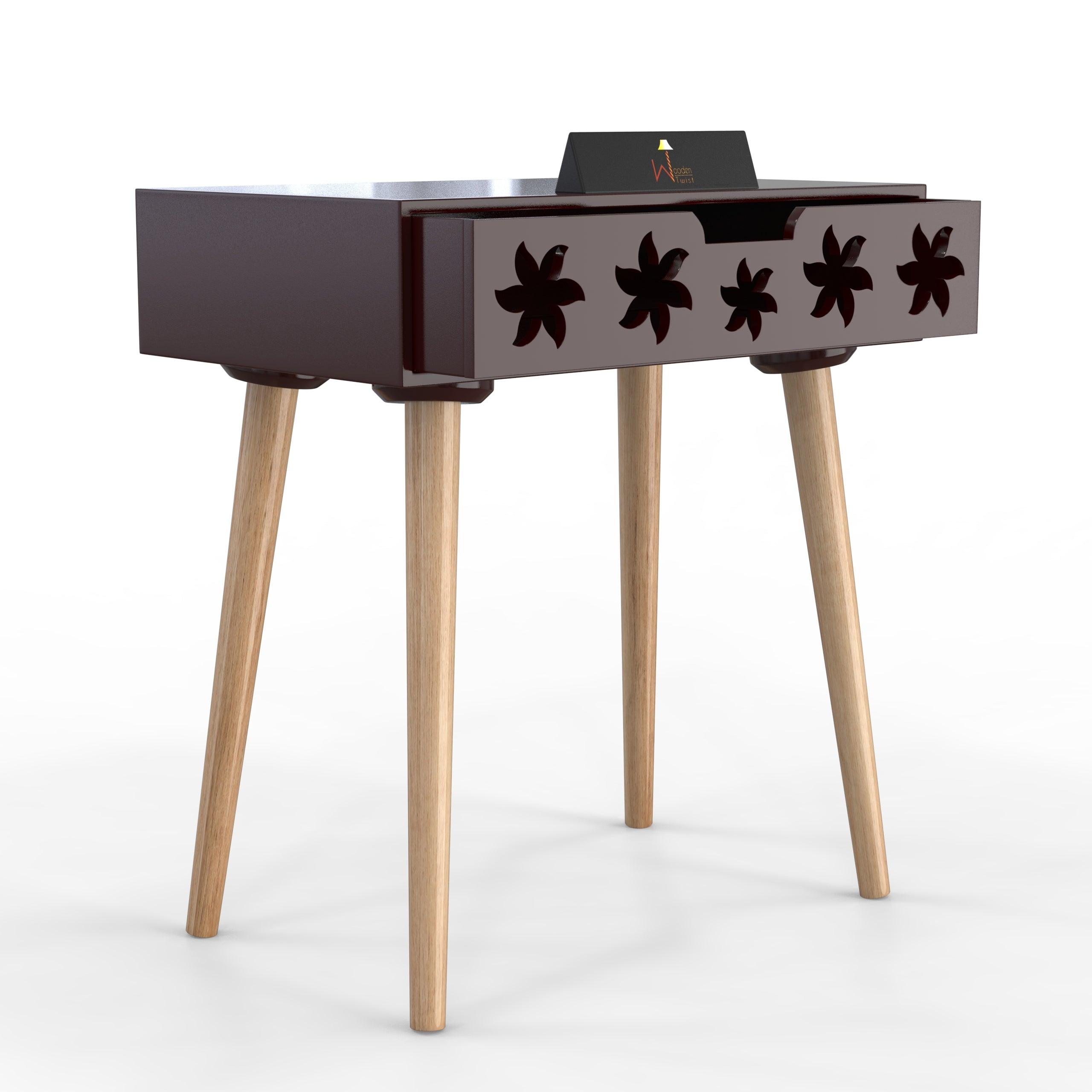 Estrella Wooden Bedside Table With Storage Drawer Nightstand - WoodenTwist