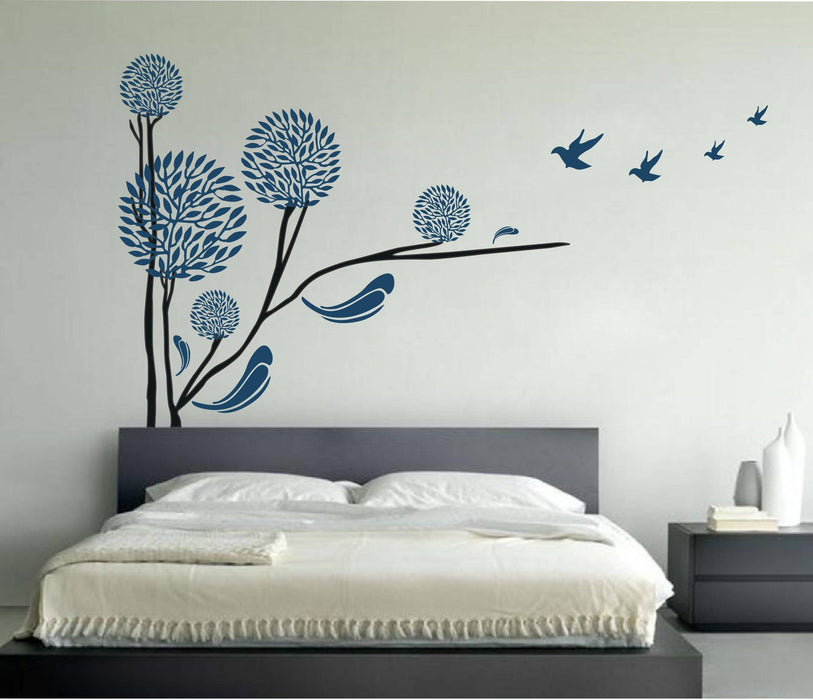 Beautiful Blue Tree Wall Sticker - WoodenTwist