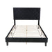 Modern Upholstered Platform Queen Size Bed (Teak Wood) - WoodenTwist