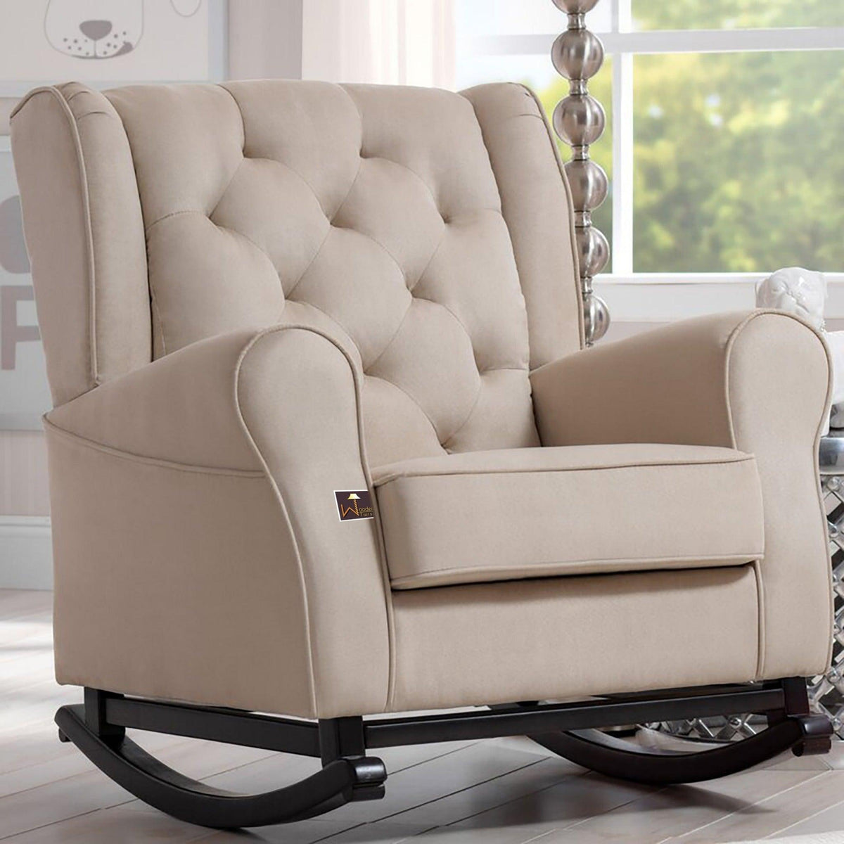 Emma Rocking Chair in Beige