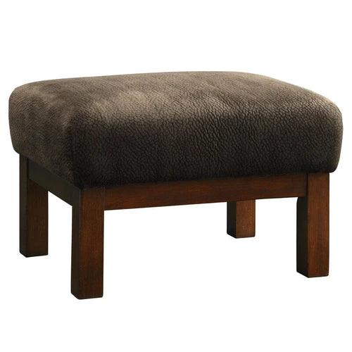 Encinal Wide Linen Lounge Armchair with Footrest - WoodenTwist