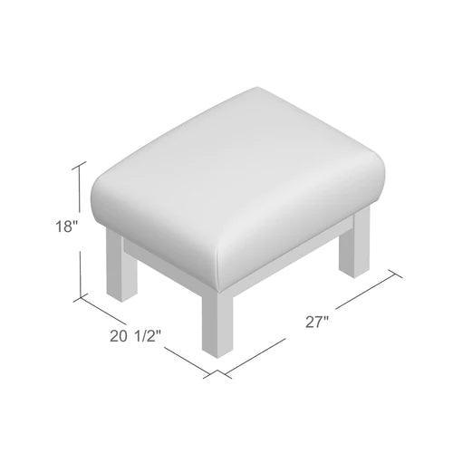 Encinal Wide Linen Lounge Armchair with Footrest - WoodenTwist