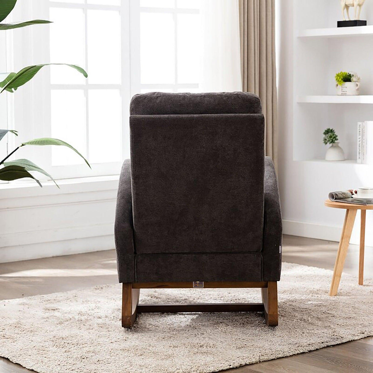Wooden Glider Rocking Chair (Grey) - WoodenTwist