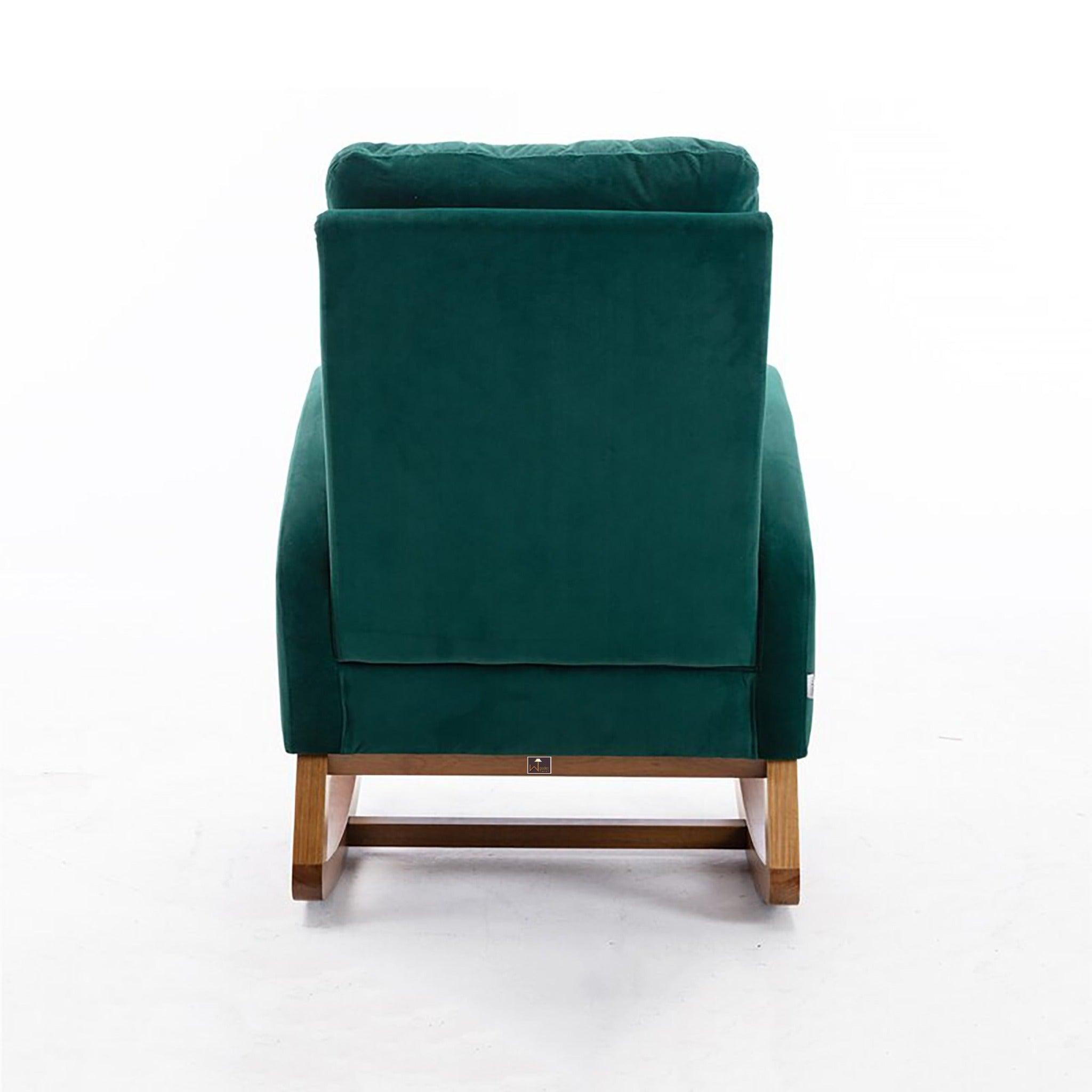 Wooden Glider Rocking Chair (Green) - WoodenTwist