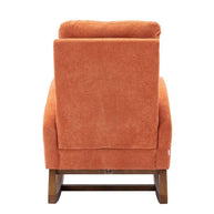 Wooden Glider Rocking Chair (Orange) - WoodenTwist