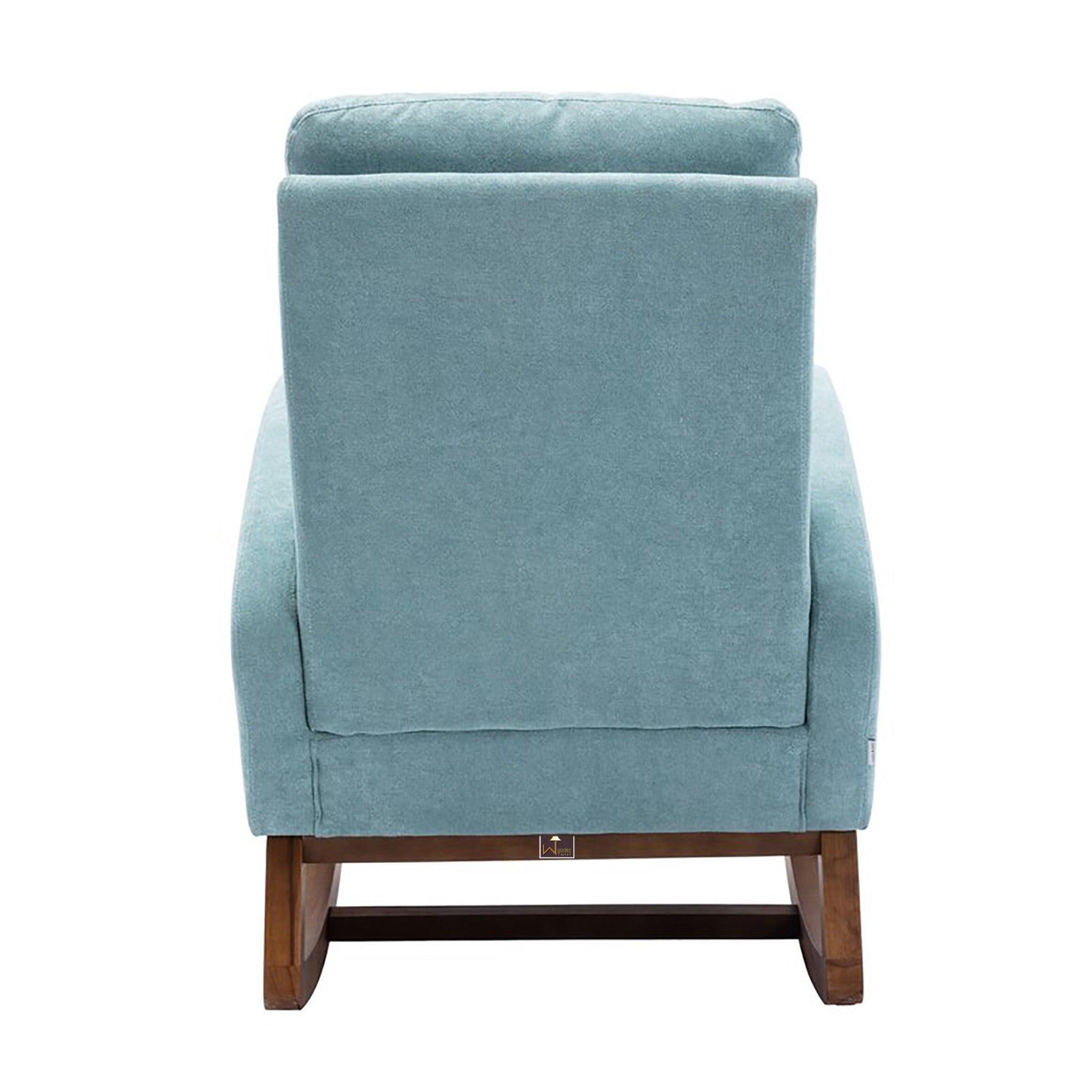 Buy Wooden Glider Rocking Chair (Blue) Online at woodentwist – WoodenTwist