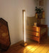 Excalibur LED Wooden Floor Lamp With Brown Base - WoodenTwist