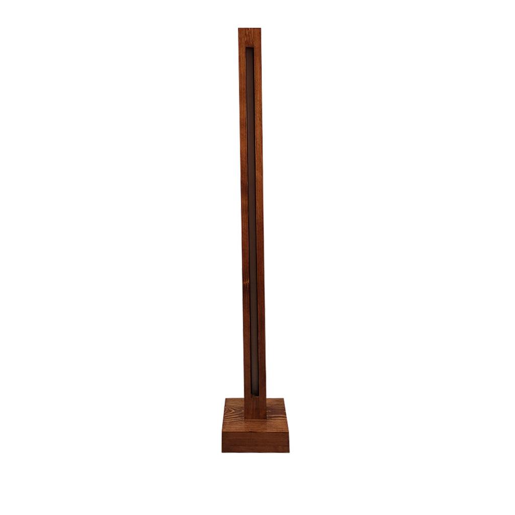 Excalibur LED Wooden Floor Lamp With Brown Base - WoodenTwist