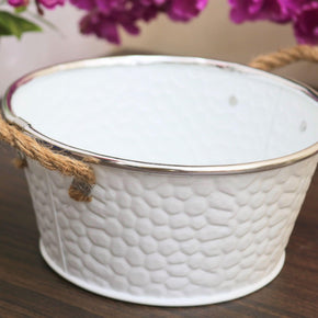 Metallic Tableware Fruit & Vegetable Basket - styled view