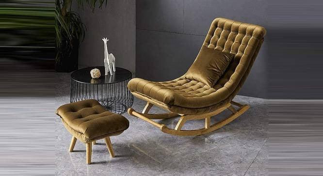 Gold Sheesham Wood Rocking Chair