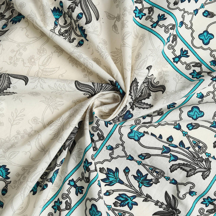 Rajasthani Jaipuri Great Cotton Block Print bed sheets - WoodenTwist