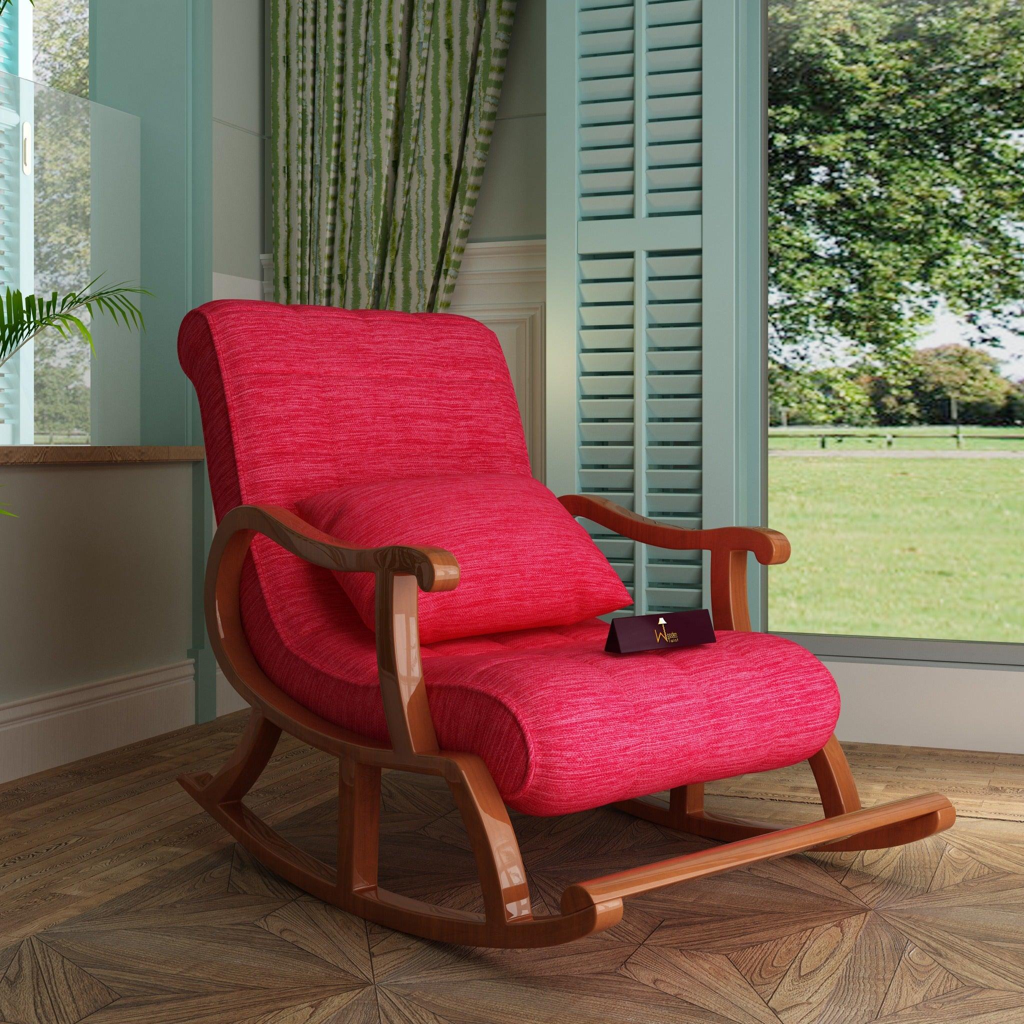 Recliner Rocking Chair In Premium - WoodenTwist