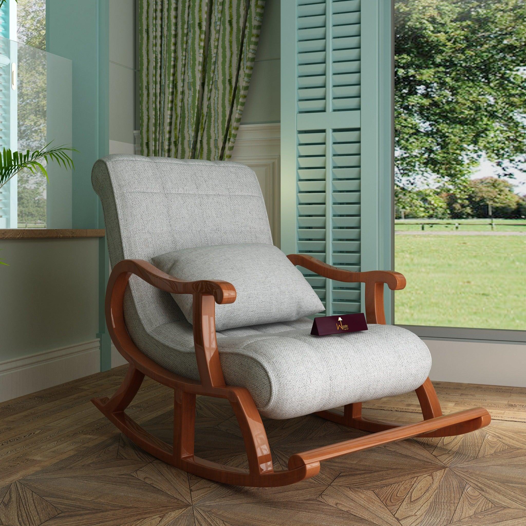 Recliner Rocking Chair In Premium - WoodenTwist