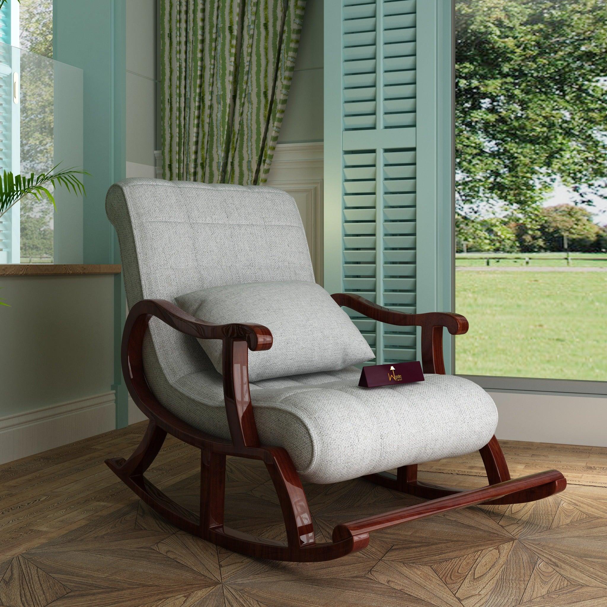 Recliner Rocking Chair In Premium - WoodenTwist