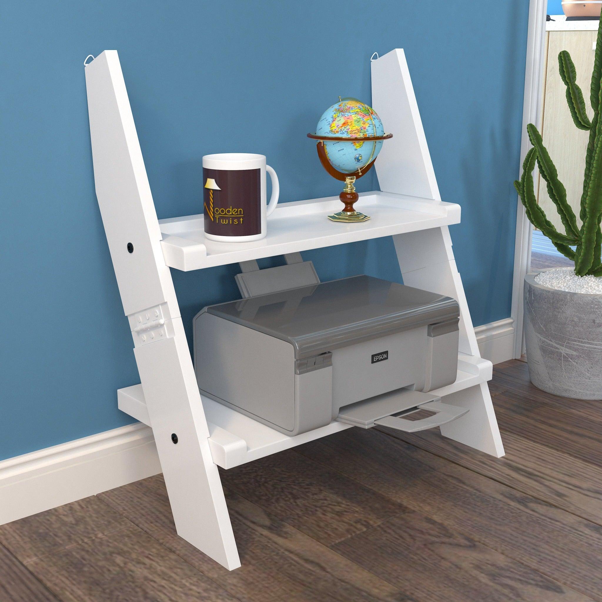 Leaning Bookcase Ladder and Room Organizer - WoodenTwist