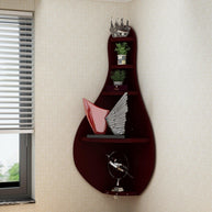wooden corner shelf