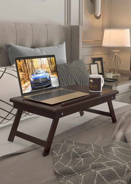 Foldable Wooden Laptop Table for bed and study