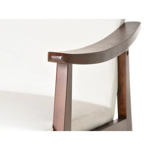 Modern Fletcher Wide Armchair In Teak Wood (Honey Finish) - WoodenTwist