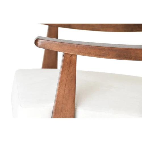Modern Fletcher Wide Armchair In Teak Wood (Honey Finish) - WoodenTwist