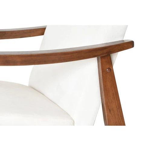 Modern Fletcher Wide Armchair In Teak Wood (Honey Finish) - WoodenTwist