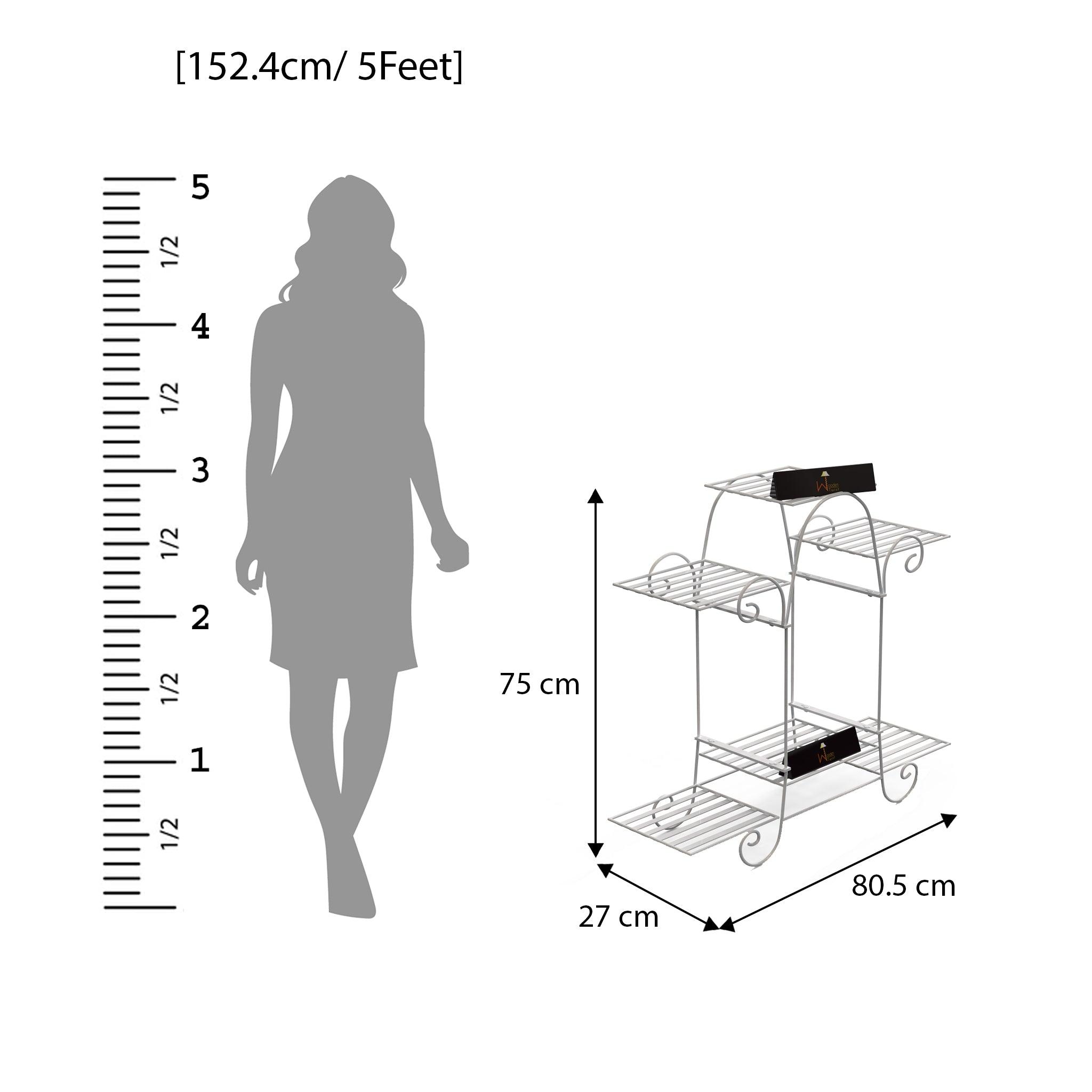 6 Tier Plant Stands for Indoors and Outdoors, Flower Pot Holder Shelf for Multi Plants (White) - WoodenTwist