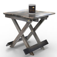 Wooden Twist Handmade Design Folding Mango Wood End Table For Living Room - WoodenTwist