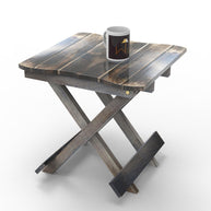 Wooden Twist Handmade Design Folding Mango Wood End Table For Living Room - WoodenTwist