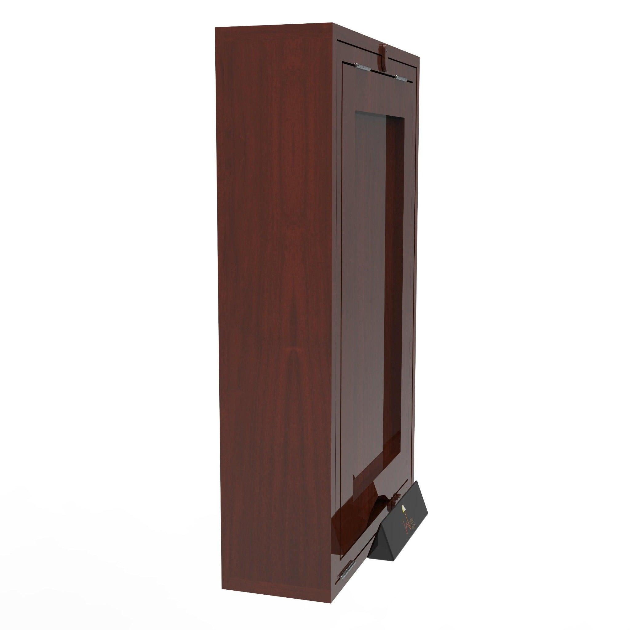 Teak Wood Foldable Wall Mounted Study Table (Finish Honey) - Detail View 4