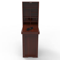 Teak Wood Foldable Wall Mounted Study Table (Finish Honey) - Detail View 2
