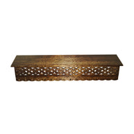 Onlineshoppee Wooden Fancy Hand Carved Wall Shelf with Jali Work - WoodenTwist